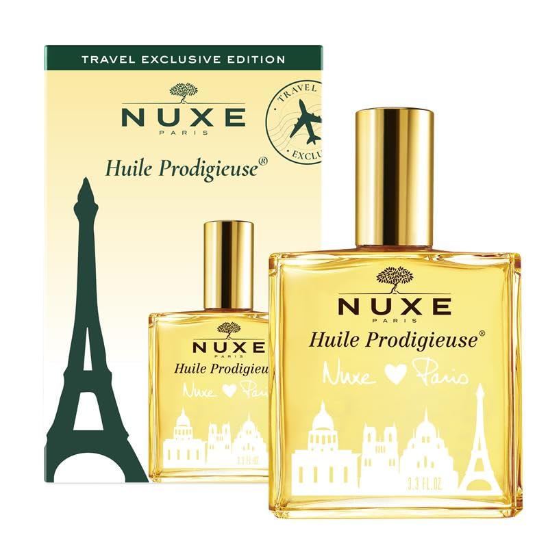 Nuxe Huile Prodigieuse Multi-Purpose Dry Oil 100ml, Limited Edition Eiffel Tower Design, Legendary Dry Oil, Nourishes