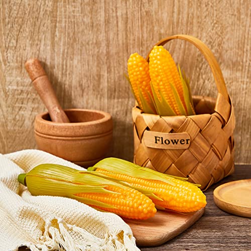8 Pcs Artificial Corn Lifelike Corn Plastic Corn Cob Fake Corn Realistic Corn Stalks Simulation Vegetable Decorations Fake Vegetable Corn Imitation Maize Decoration For Photo Prop Decor, Green, Yellow #TOP3