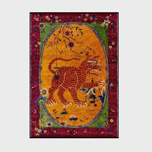 Tapete decorativo rectangular animal 2x3ft miniatura 3