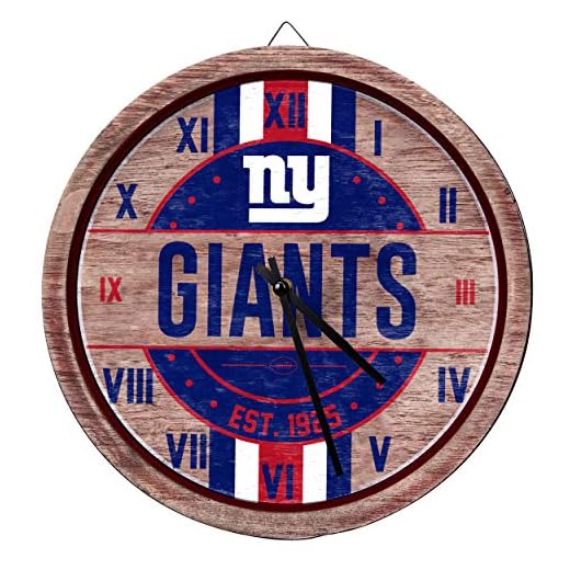 FOCO NFL Unisex-Adult NFL Wooden Barrel Wall Clock