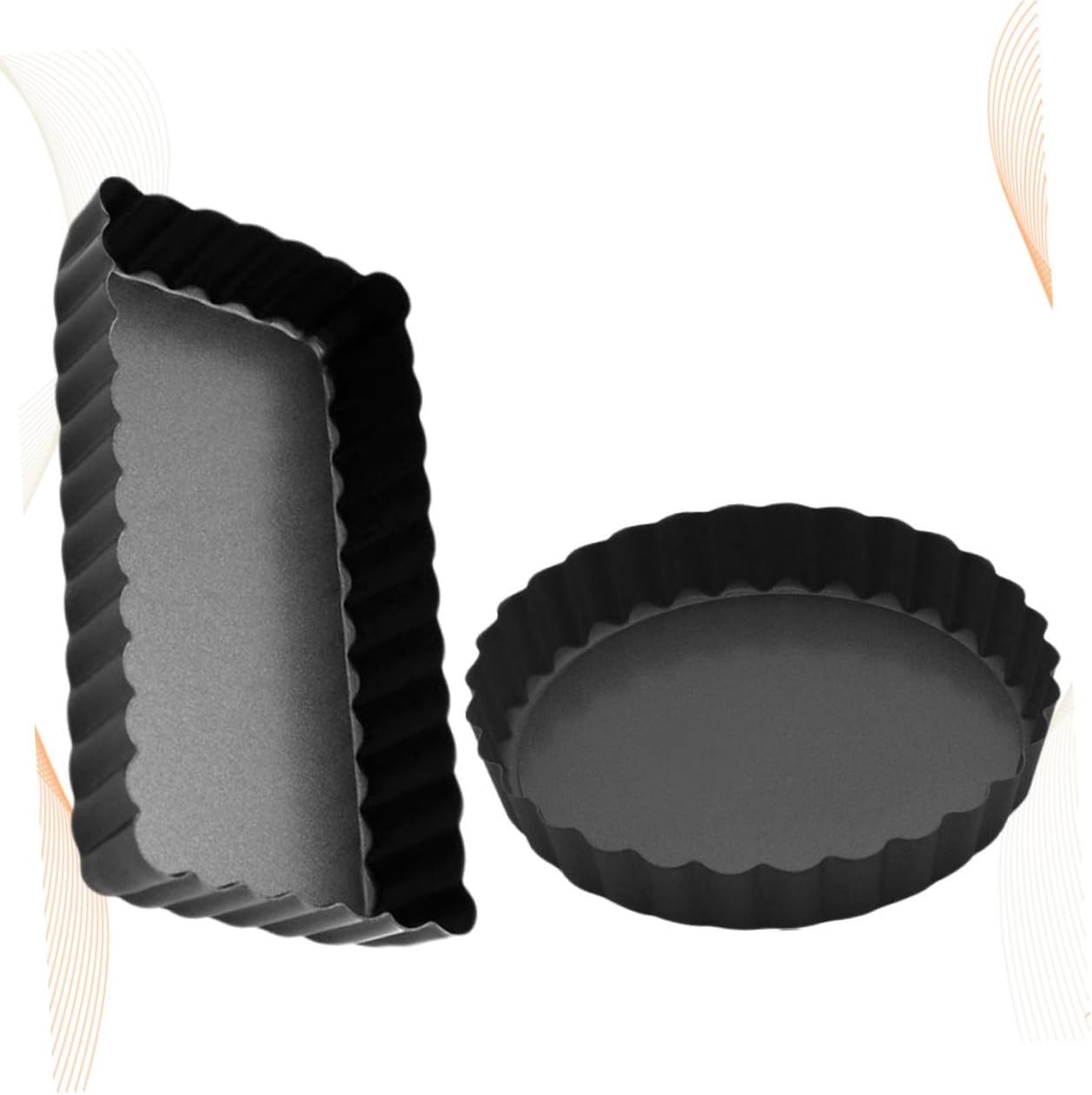 MAGICLULU 3sets Baking Pans Nonstick Cake Mold Pan Baking Plate Small Pie for Home 2pcs*3