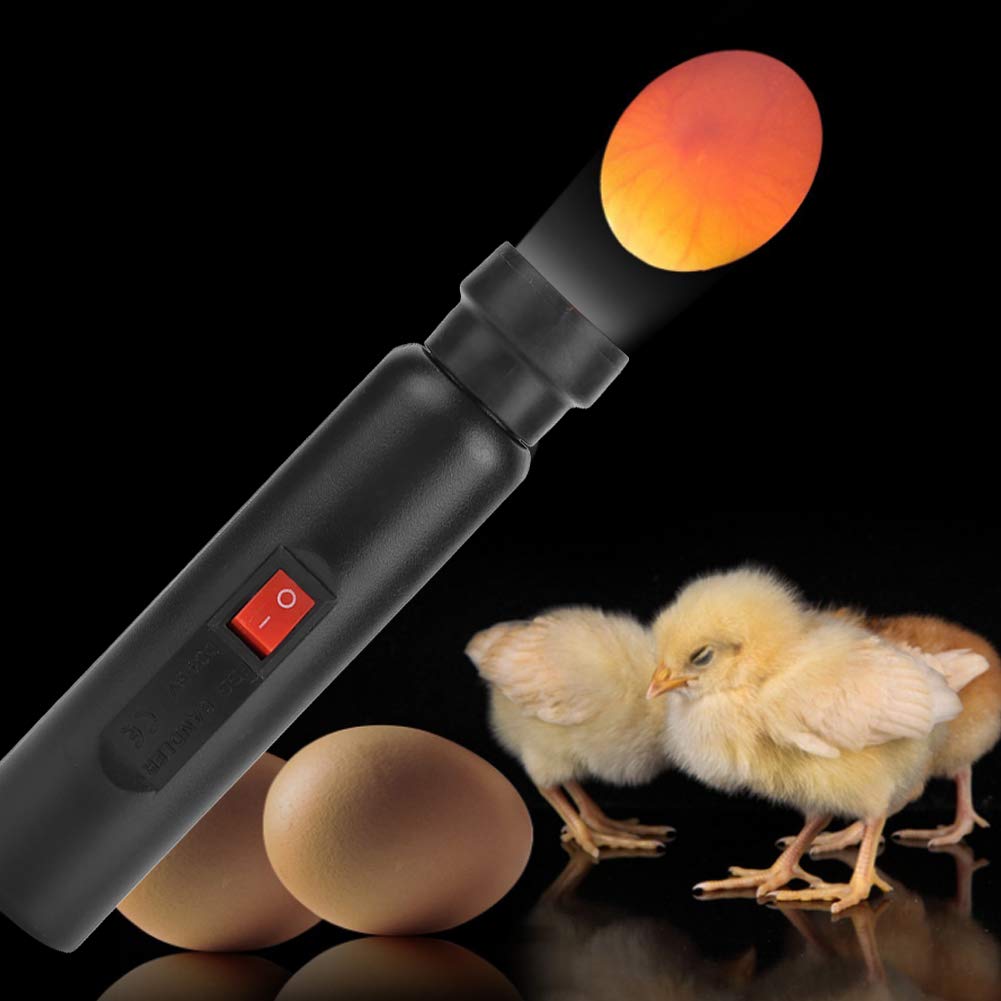 Mire Oeuf lampe mire oeuf Testeur d'oeufs, Lumière LED pour Vérifier l’Incubation d’Oeuf Portable Incubateur d'oeufs de Cane Lampe de Poche Batterie pour Volaille