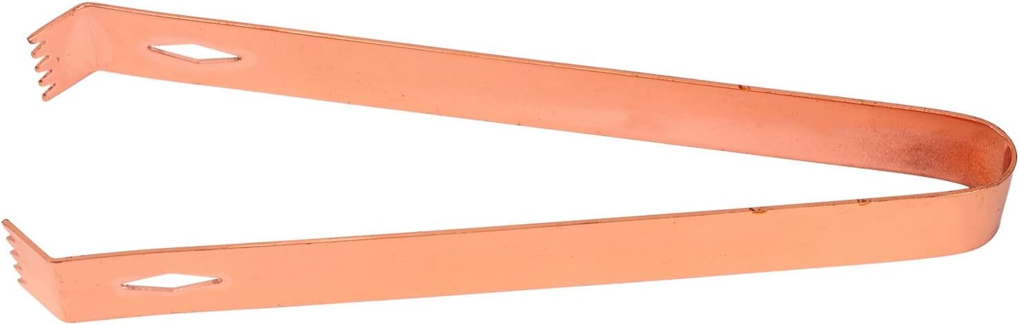 Stainless Steel Ice Tongs with Black Plating Thickened Design for Versatile Kitchen Use in Hotels Homes Tea Parties and Coffee Bars (Copper Plating)