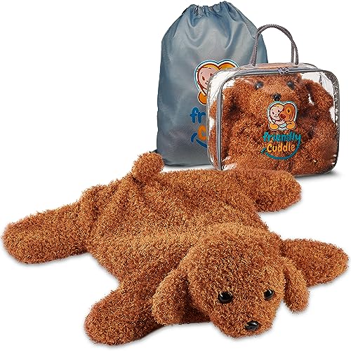 FRIENDLY CUDDLE Weighted Lap Blanket for Kids & Adults – Kids Weighted Blanket – ASD, Sensory Processing Weighted Stuffed Animals Dog Toy – Microwavable Weighted Lap Pad for Kids, 5 Lbs.
