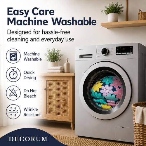 Image of DECORUM Glace Cotton Single Bedsheet with 1 Pillow Cover | Soft, Durable, Lightweight & Skin-Friendly Fabric| Suitable for Single /Diwan Bed Size
