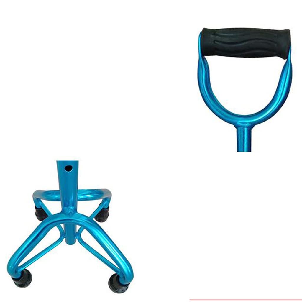 GCX- Muletas for Ancianos Bastón De Aluminio De Cuatro Patas con Empuñadura Firma