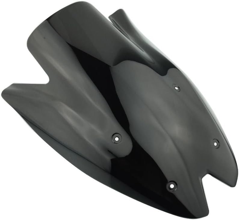 Front Windshield Screen Windshield WindScreen Double Bubble Fits for Kawasaki Z1000 2010 2011 2012 2013 (Black)