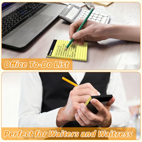 Image of Oleitodh 4x6 Notepads - 48 Pack Yellow Memo Pads Small Writing Pads with Perforated Lined Pages, Mini Note Pads 30 Sheets per Lined Note Pads 4x6, Pocket Notepads for Office School Home Supplies