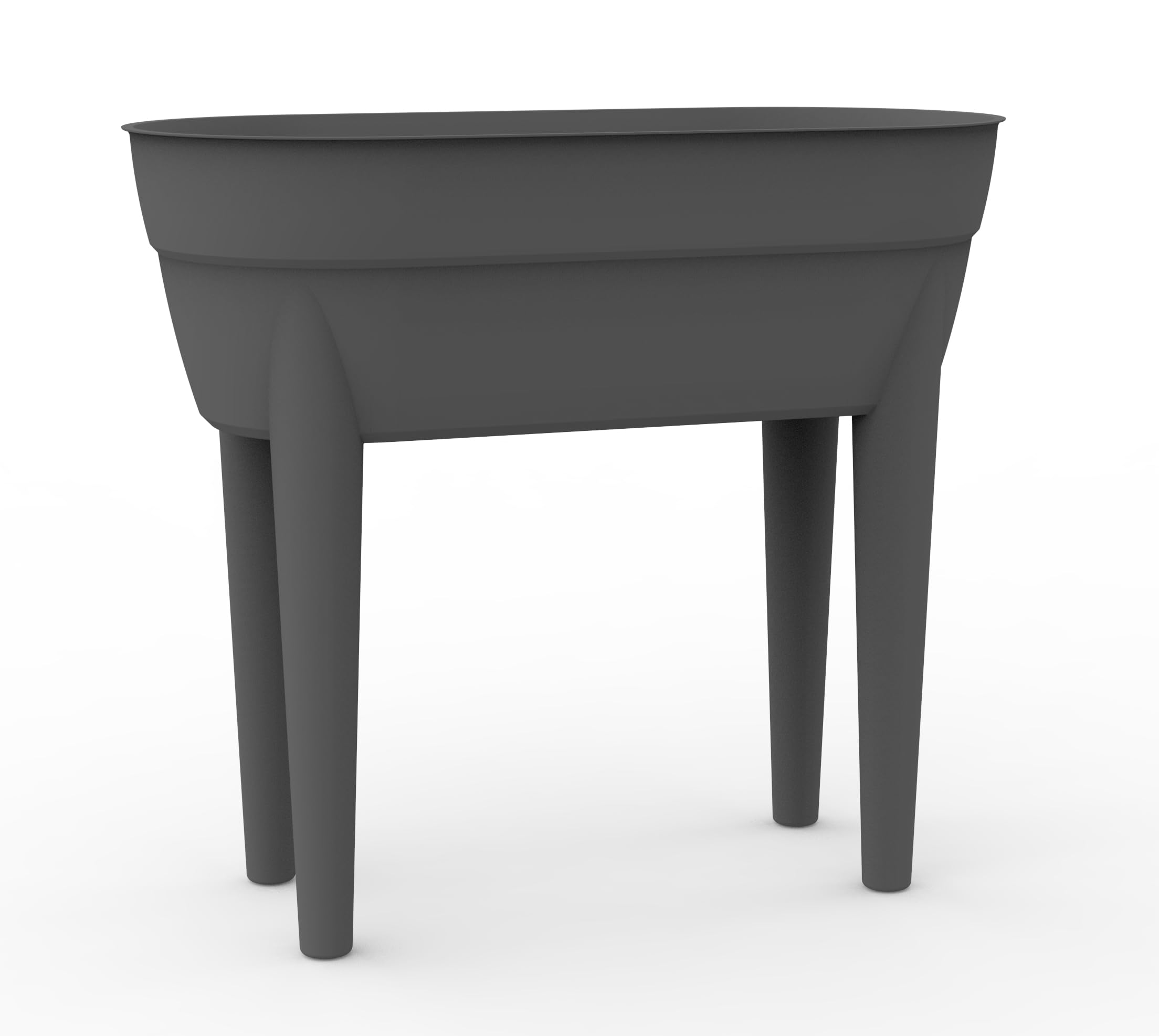 Jardinière haute Osaka EDA 48L avec rétention d'eau et évacuation pour potager sur pied