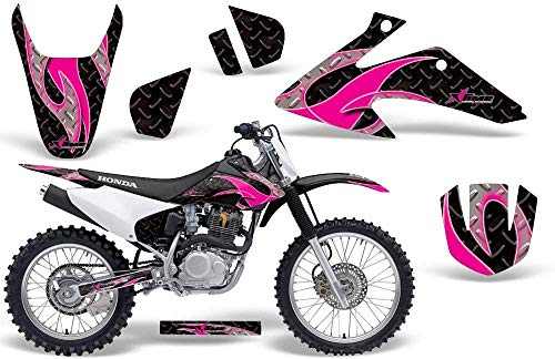 Kit de stickers Honda CR 150/230F AMR Racing pour rénover carénage moto flammes roses