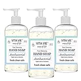 VITA VIE Hand Soap, 8 oz, 3-pack - Bulk Hand Cleansing Gel - Alcohol-free, Paraben-free,...