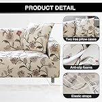 Lamberia Printed Sofa Cover Stretch Couch Cover Sofa Slipcovers for 2 Cushion Couch with Two Pillow Cases (Loveseat, New Blooming Flower) - Image 3