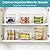 Vtopmart Clear Plastic Storage Bins, 6 PCS Pantry Organizer Bins with Handle for Refrigerator, Fridge, Cabinet, Kitchen, Countertops, Cupboard, Freezer Organization,Medium