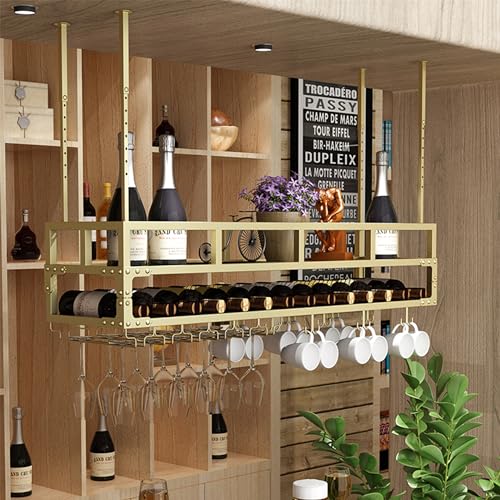 Étagère à vin suspendue murale pour sublimer votre coin bar de salon moderne