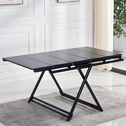 Compact Expandable Dining Table for Small Spaces Foldable Solid Wood ...