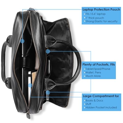Bolso para Laptop de Cuero TRISKY miniatura 7