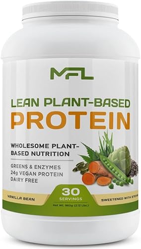 MFL - Proteína vegana a base de plantas, sin gluten, sin lácteos, sin OMG, sin lactosa, apta para dieta cetogénica, 2.12 libras (grano de vainilla)