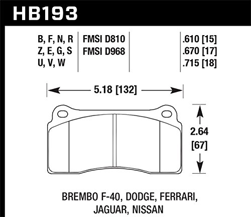 Hawk Performance Hb193F.670 Hps Performance Ceramic Brake Pad #TOP3