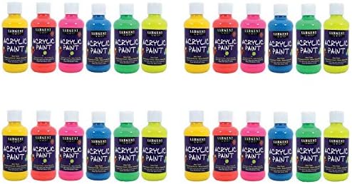 Sargent Art 22-2206 Neon Acrylic Paint, Multicolored (3 X Pack of 6)