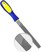 Vista 1 de KALIM Lima de mano plana de 6 pulgadas con acero endurecido de alto carbono, agarre ergonómico, mango antideslizante de plástico, adecuado