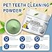 Dog Dental Powde - Dog Teeth Cleaning Powder, Reduces Plaque & Bad Breath - Teeth Cleaning Made Easy Eliminate,Dog Dental Powder and Cats Breath Freshener,Tartar Remover for All Dogs (Large, Beef)