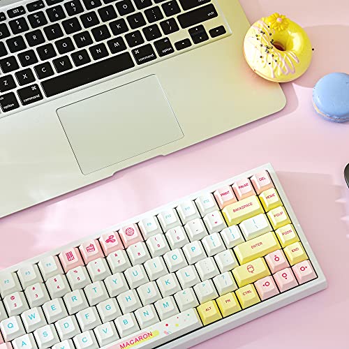 Image of YUNZII Macaron 84 84-Key RGB Hotswap Wired Mechanical Gaming Keyboard with PBT Dye-subbed Keycaps for Mac /Win /Gamers (Gateron Brown Switch,Macaron)