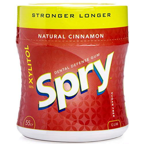Spry Xylitol Gum, Stronger Longer Cinnamon, 55ct