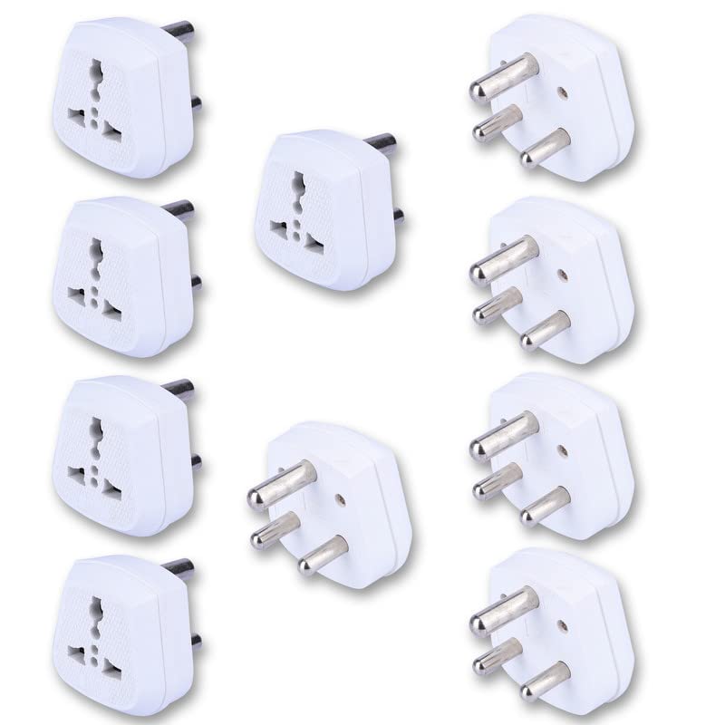 Image of MX 5A to 15A Converter Plug | 3-Pin Universal Adapter | Heavy-Duty Power Converter Socket | Universal Socket Plug (15 AMP to 5 AMP 3 Pin Conversion Plug, Pack of 10)