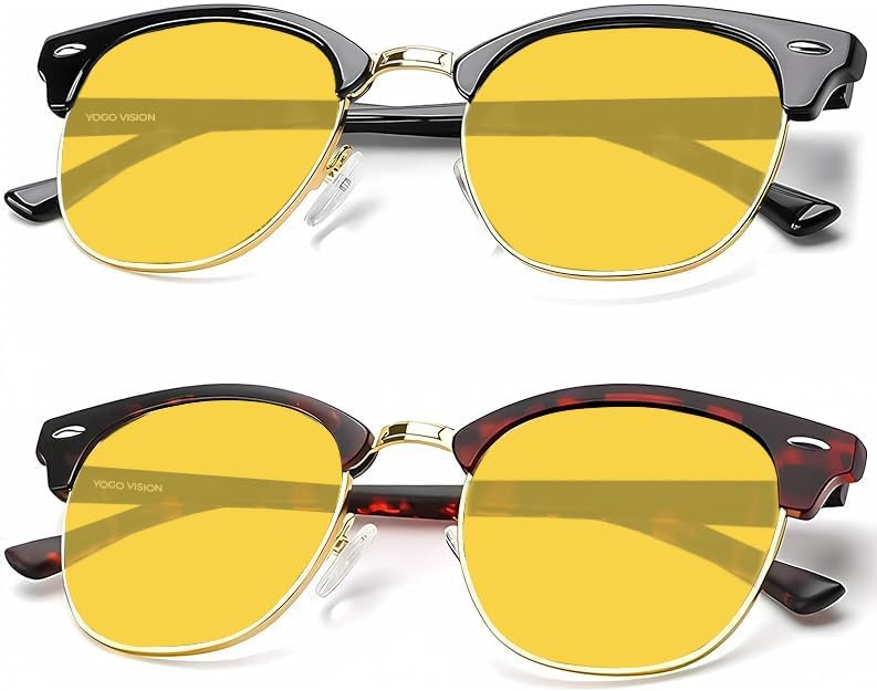 Night Driving Glasses Men Women Polarized Night Vision Glasses Diminish Oncoming Headlights and Reflections