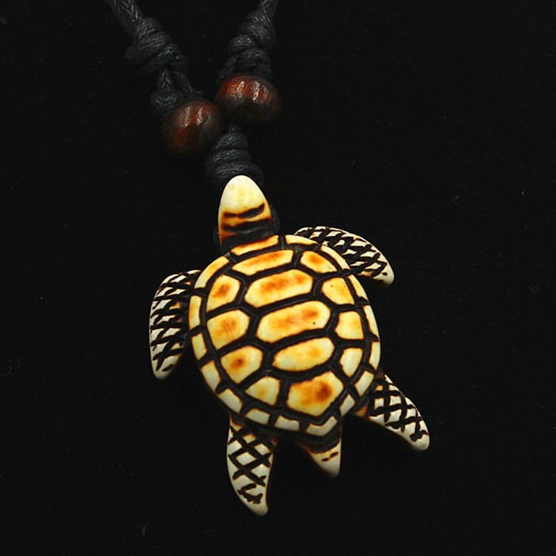 4Pcs Turtle Shark Tooth Necklace Pendant Bohemian Handmade Waterproof Surfer Necklace for Women Men Summer Beach Jewelry Gift - Image 4