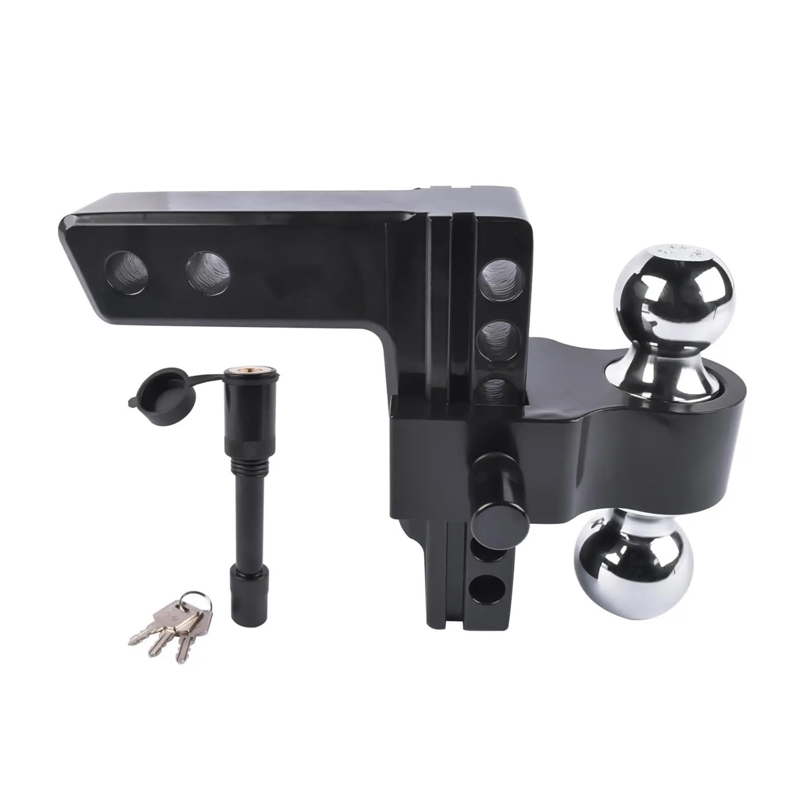 Enganche de Remolque Desmontable Enganche de Remolque Negro caída Aluminio 2 Pulgadas Receptor 6 Elevación 12500 LBS