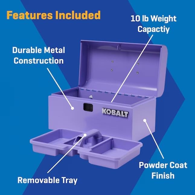 K.balt Retro Portable Mini Toolbox Lavender Steel Tool Box