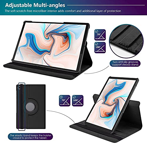 Image of HUMALIEN | Shockproof All-Rounder 360 Degree Rotatable Back Flip Cover Case for Lenovo Tab M10 FHD Plus 10.3 inch TB-X606 - Black