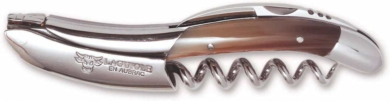 A classic, double-hinged waiter's corkscrew by Laguiole.
