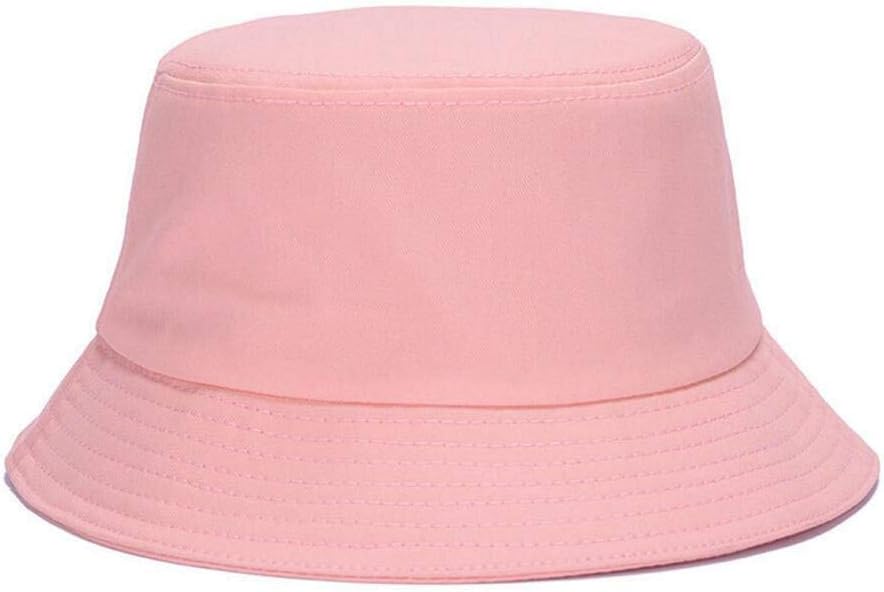 Solid Color Unisex Cotton Packable Summer Travel Bucket Beach Sun Hat