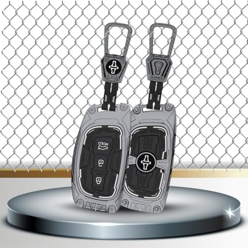 Image of KEYCEPT Metal Armor Key Cover Compatible for Hyundai Grand i10 NIOS Asta, Venue, i20, Aura, Creta, Exter, Elantra 3 Button Smart Key | Stylish & Durable | Easy Grip Protective Keycase