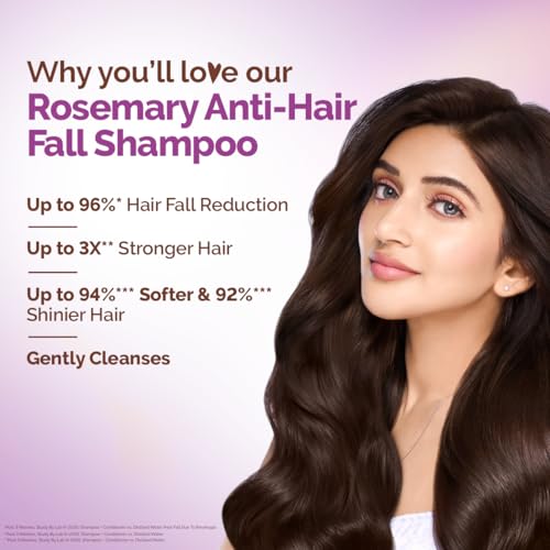 Image of Mamaearth Rosemary Anti-Hair Fall Shampoo With Rosemary & Methi Dana | For Reducing Hair Loss & Breakage | Up To 94% Stronger Hair* | Up To 93% Less Hair Fall | For Men & Women | 400 ml