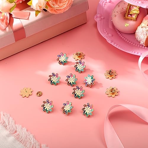 Riceshoot 70 Pcs Breast Cancer Awareness Lapel Pin Bulk All Cancer Pink Ribbon Hope Button Brooch Gift for Women Cloth Backpack Hat3