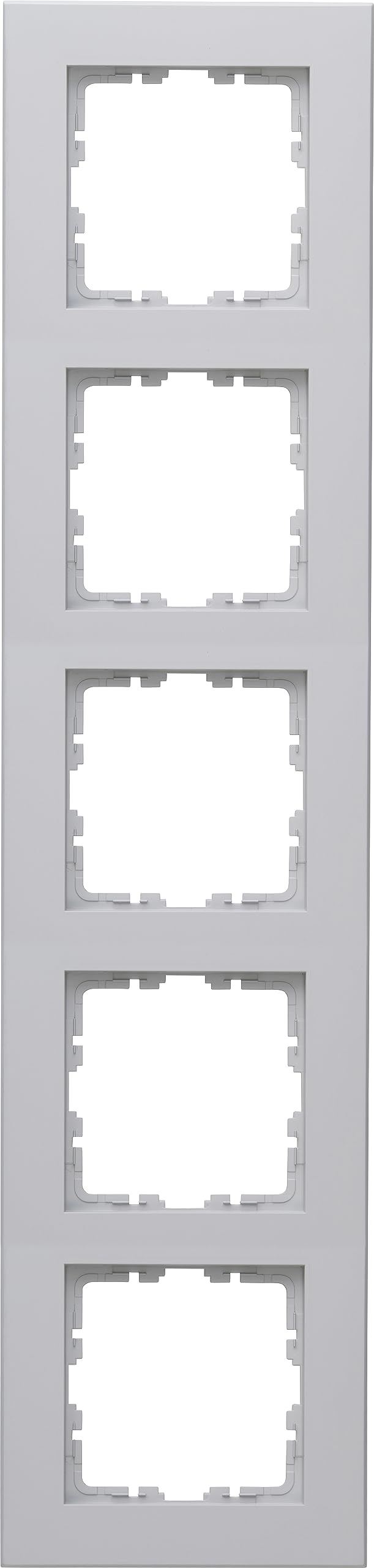 Cadre de finition 5 prises au design minimaliste haut de gamme Kopp HK07 Pure gris mat