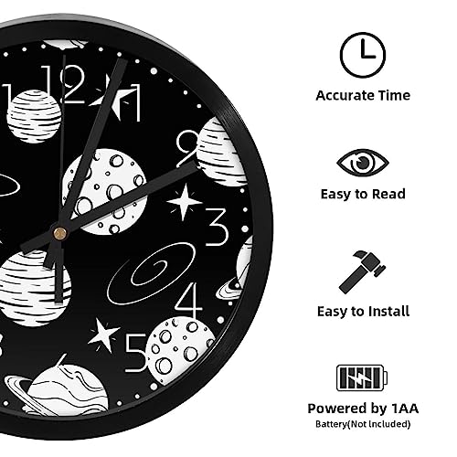 Horloge murale silencieuse de qualité supérieure étoiles