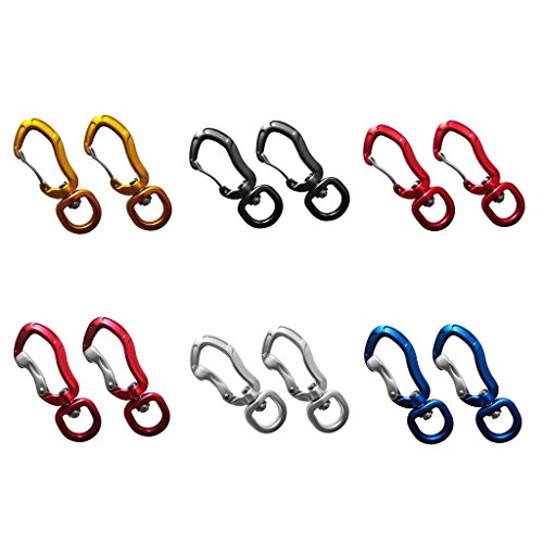 Conjunto Flameer de 2 chaveiros giratórios de mosquetão para pendurar conecte o gancho ao ar livre p
