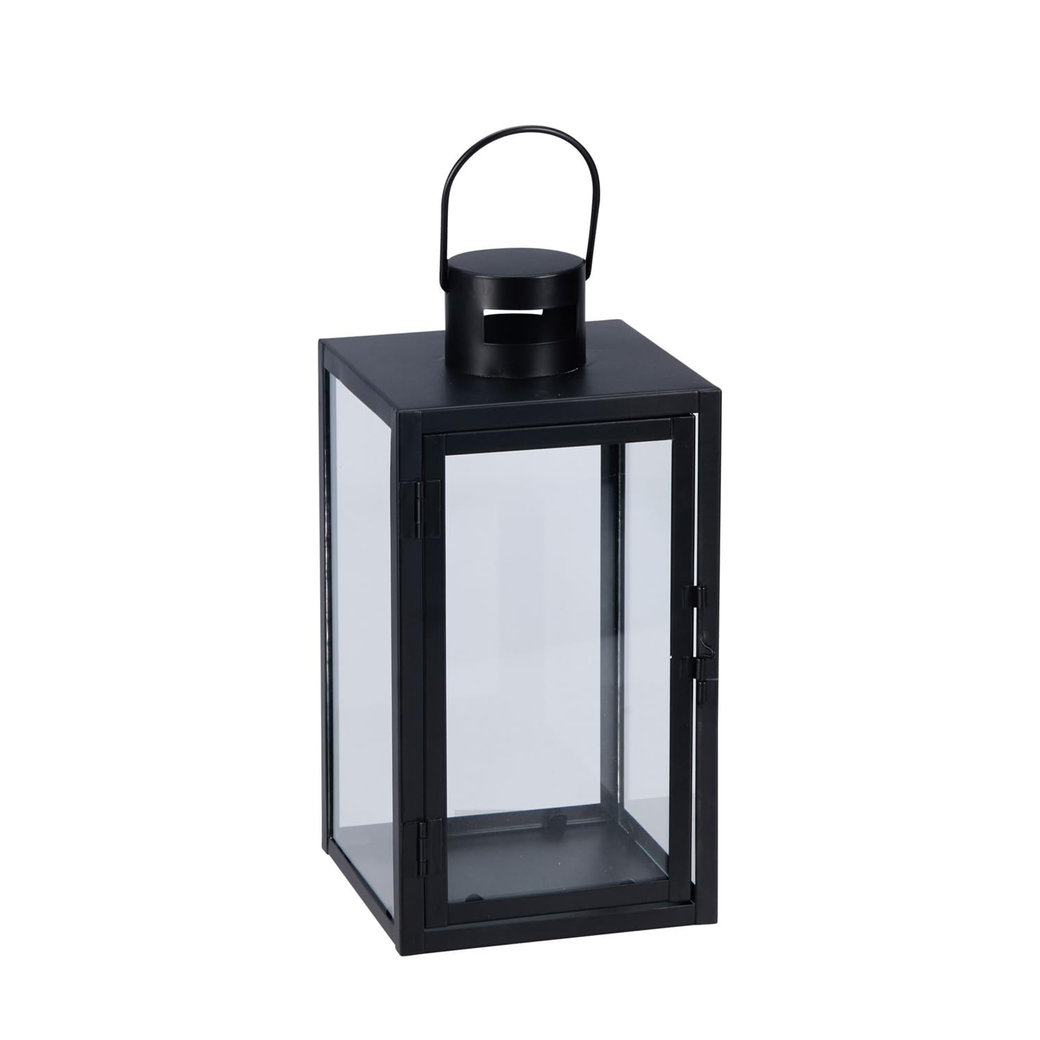 2er XXL Set Gartenlaterne Windlicht Laterne Laternen Metalllaterne Set Dekoration Außen Metall Schwarz ca. H30/41cm