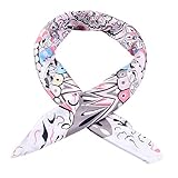 Material: satén de seda Xiaofeng-R Bufanda Estampado floral Estampado de flores Cuadrado de moda Primavera Verano Otoño Invierno Estilo bohemio Satén de seda Toque suave Característica Moda femenina 70 * 70 cm Suave y hermos