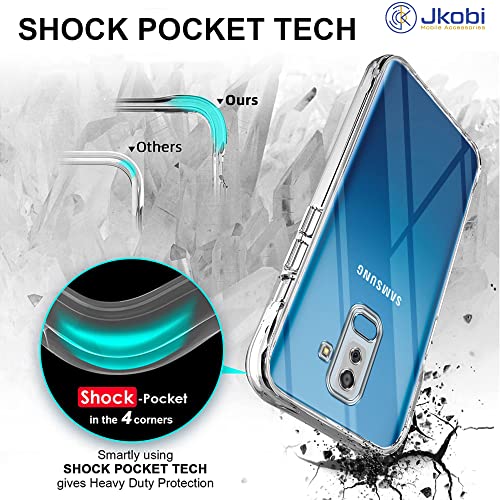 Image of Jkobi Back Cover Case for Samsung Galaxy A6 Plus (Silicone Crystal Clear | Pure Camera Protection | Soft and Flexible for Charger and Headphone sockets | Shockproof Bumpers | Transparent)