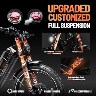 eAhora 2026 Romeo Pro 3/2 50-46Mph Electric Bike for Adults 5600W/4000W/2500W Dual Motor Ebike 60V/80Ah 52V/70Ah Long Range Fat Tire Full Suspension Electric Mountain Bicycle