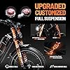 2025 eAhora Romeo Pro 2 4000W Dual Motor Electric Bike for Adults 52V 70Ah 200+ Mile Long Range Ebike 46MPH Fastest Electric Bike 26''*4.0'' Fat Tire Electric Mountain Bike, Air Full Suspension UL2849 #5