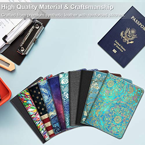 Image of FINTIE Passport Holder, Slim Travel Wallet RFID Blocking Card Case Cover Passport Cover Protector Essentials with Credit Card Slots for Women /Men | Slim
