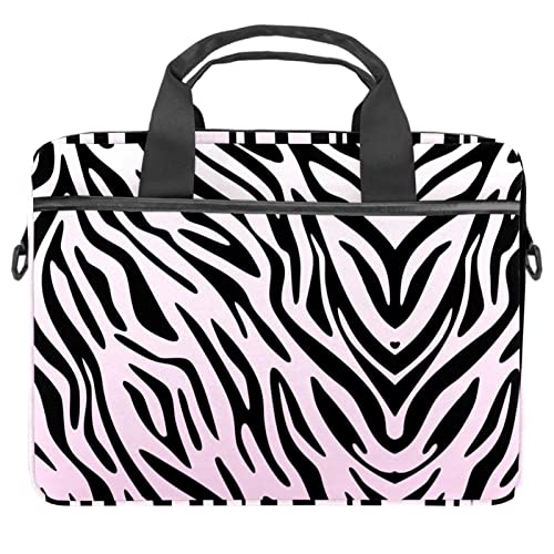 Sacoche ordinateur portable 13-14.5" antichoc à bandoulière imprimé zèbre