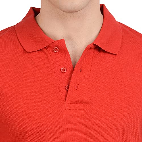 Image of AWG ALL WEATHER GEAR Men's Cotton Regular Fit Solid Polo Neck T-Shirt Navy Blue Melange