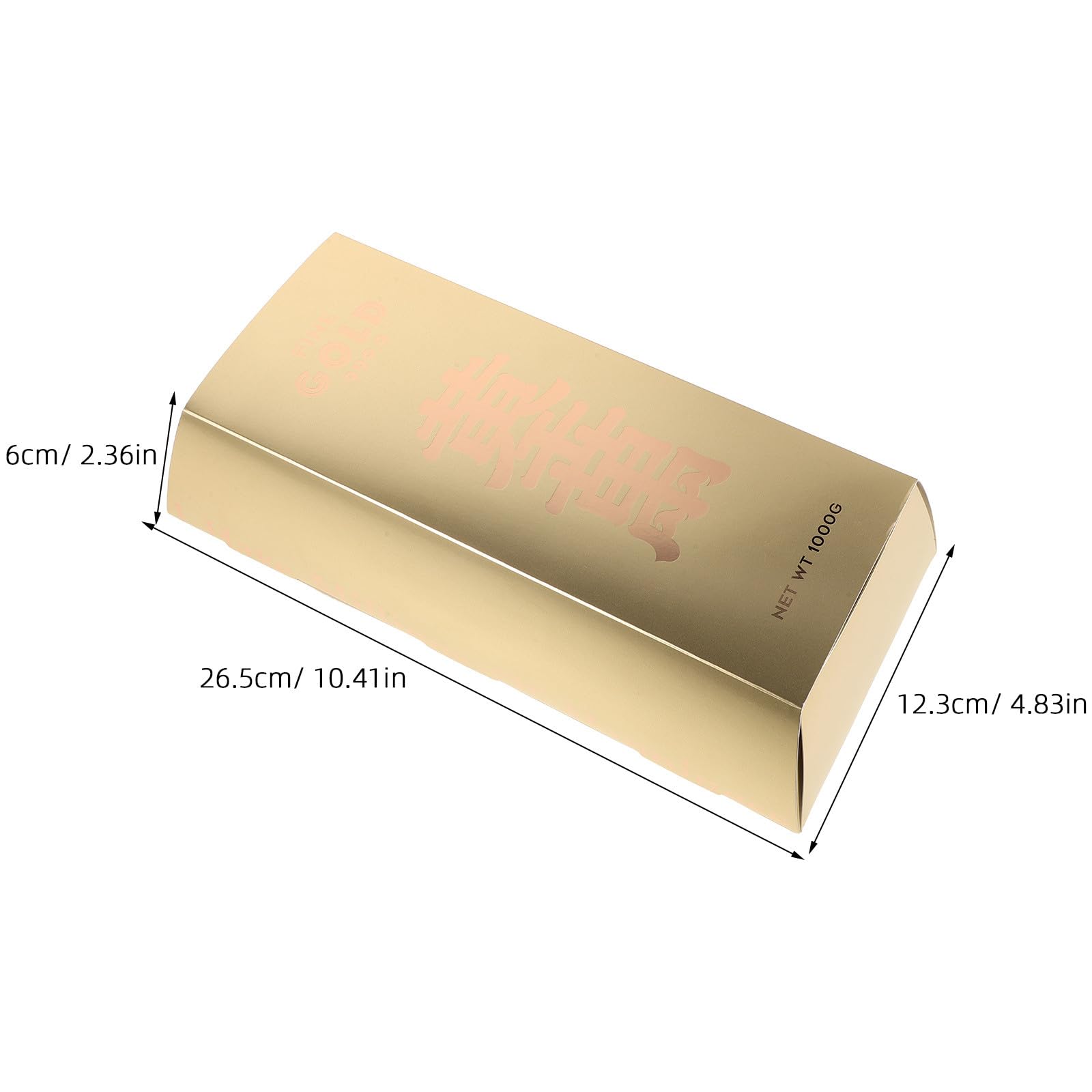Goldene Süßigkeiten Geschenkboxen 5 Stück aus Papier in Ziegel Form | Schokolade und Sandwiches, für Tea Partys und Zusammenkünfte, Elegante Optik